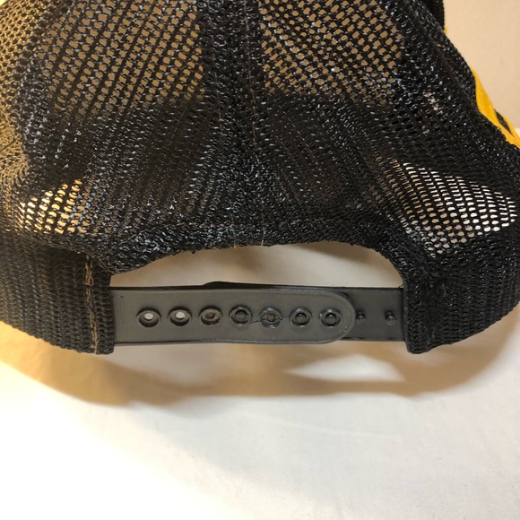 Sunoco Gold Vintage Foam Back 3 stripe Truckers Cap hat snap back - Picture 3 of 11